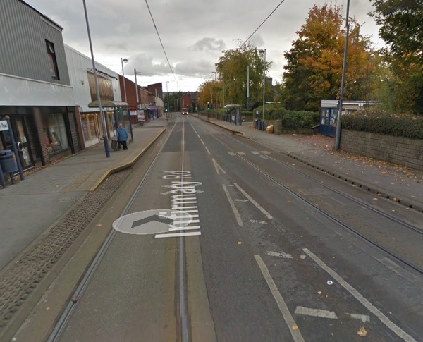 The photo for Infirmary Road tram stop.